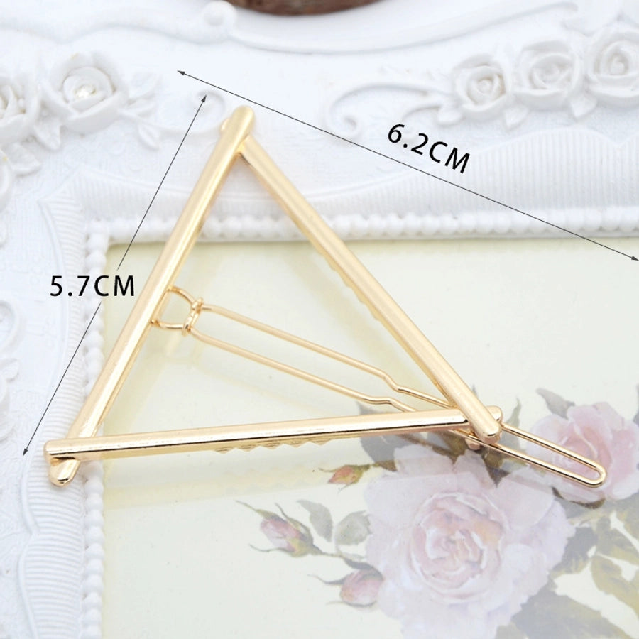 fashion geometric metal plating hair clip