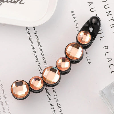 simple style geometric plastic artificial pearls hair clip