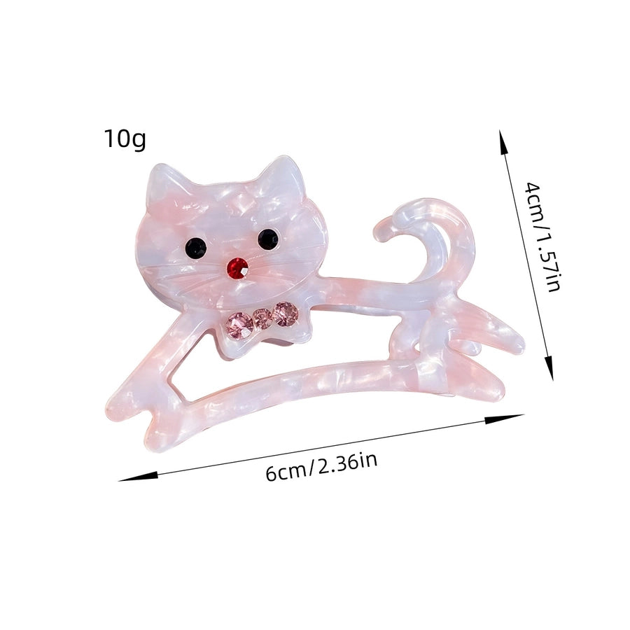 New Cute Cat Acetate Hollow out Grip Sweet Gentle and  Elegant Hair Clip Personalized Hair Accessories Headdress for Women