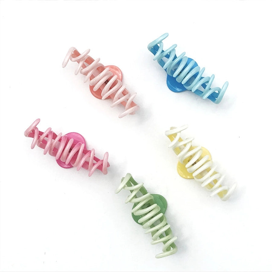 women's simple style solid color arylic hair claws