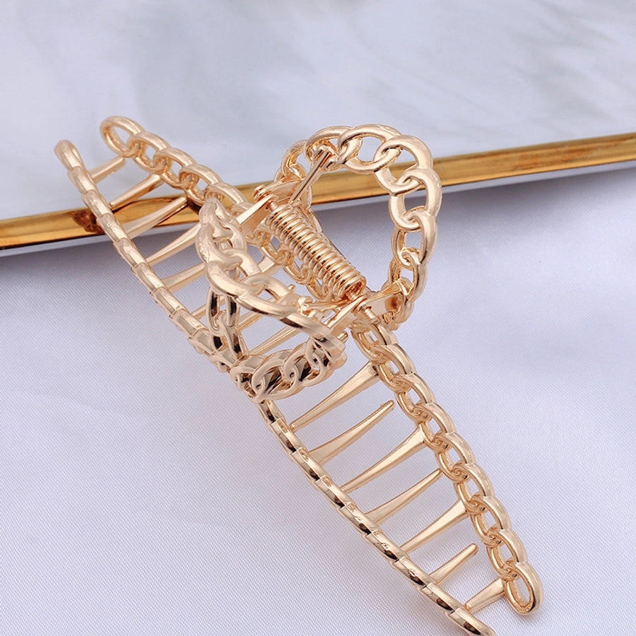 Women's net red hair clip large plate alloy grip women's back head butterfly shark clip hairpin