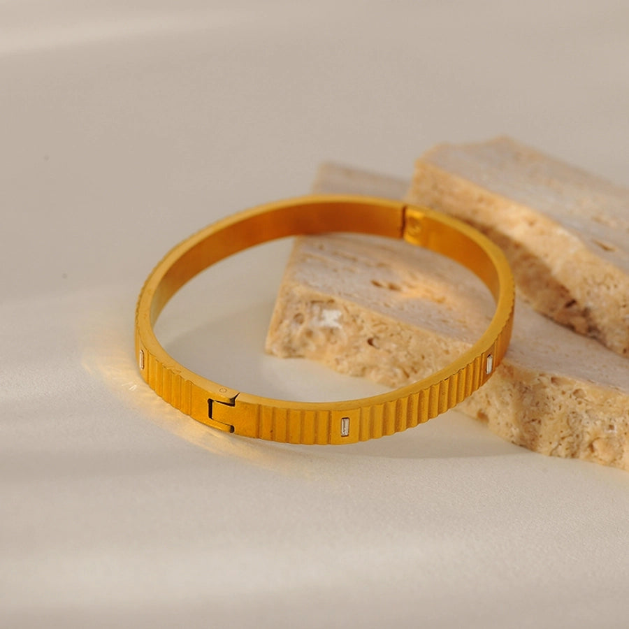 Elegant Round 304 Stainless Steel Bangle In Bulk