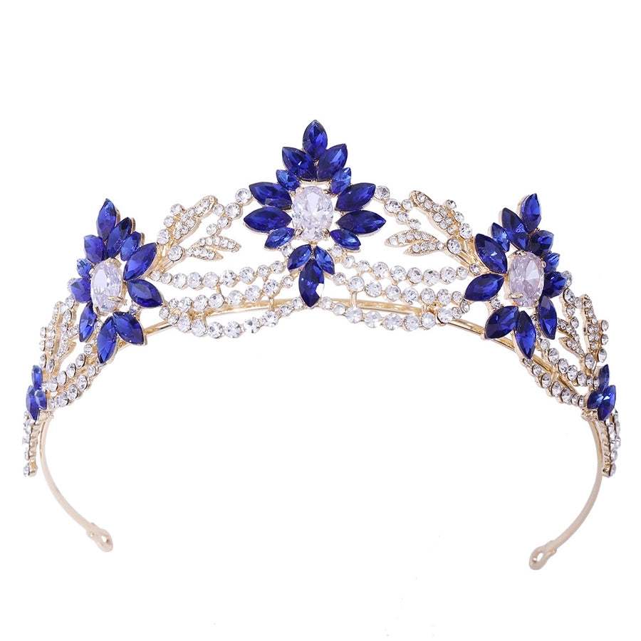fashion oval crown alloy inlaid zircon crown 1 piece