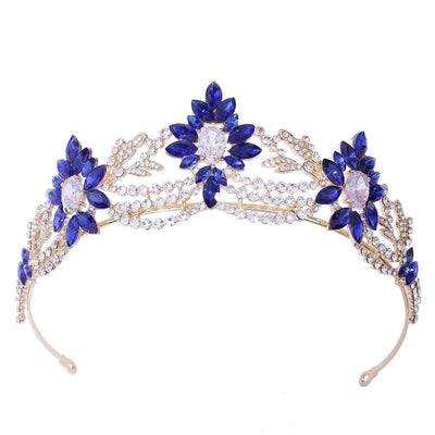 fashion oval crown alloy inlaid zircon crown 1 piece