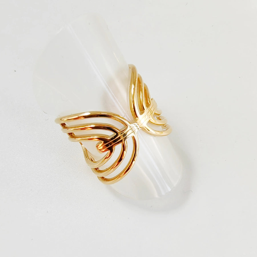 Jewelry Vintage Style Simple Style Wings Fish 304 Stainless Steel Plating Open Rings