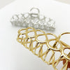 Women's Elegant Simple Style Solid Color Alloy Hollow Out Hair Claws