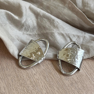 1 Pair Casual Simple Style Geometric Hollow Out Copper Ear Studs