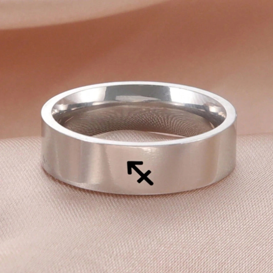 Jewelry French Style Simple Style Commute Constellation 304 Stainless Steel Rings