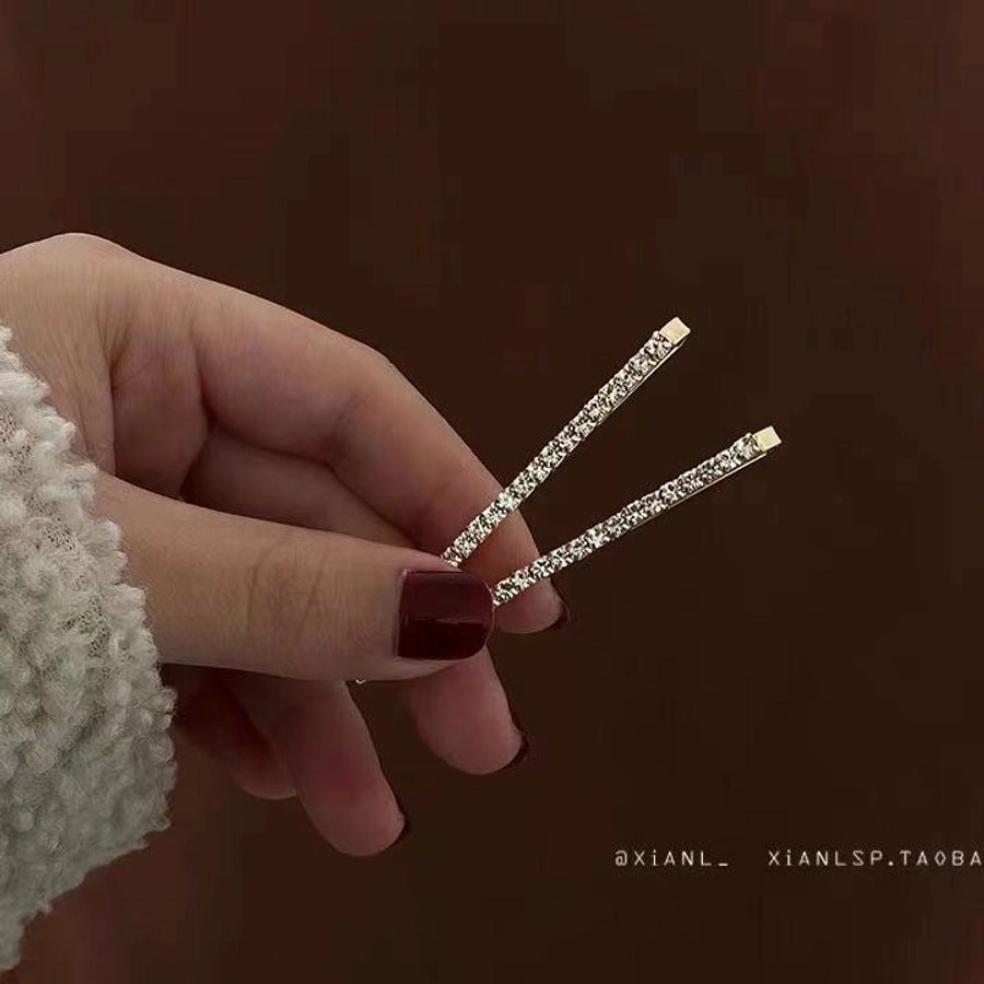 fashion heart shape butterfly snowflake imitation pearl alloy inlay rhinestones hair clip 1 piece