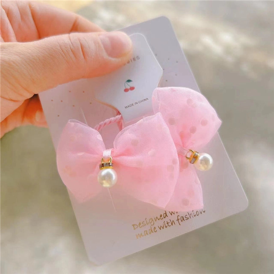 simple style bow knot cloth hair clip