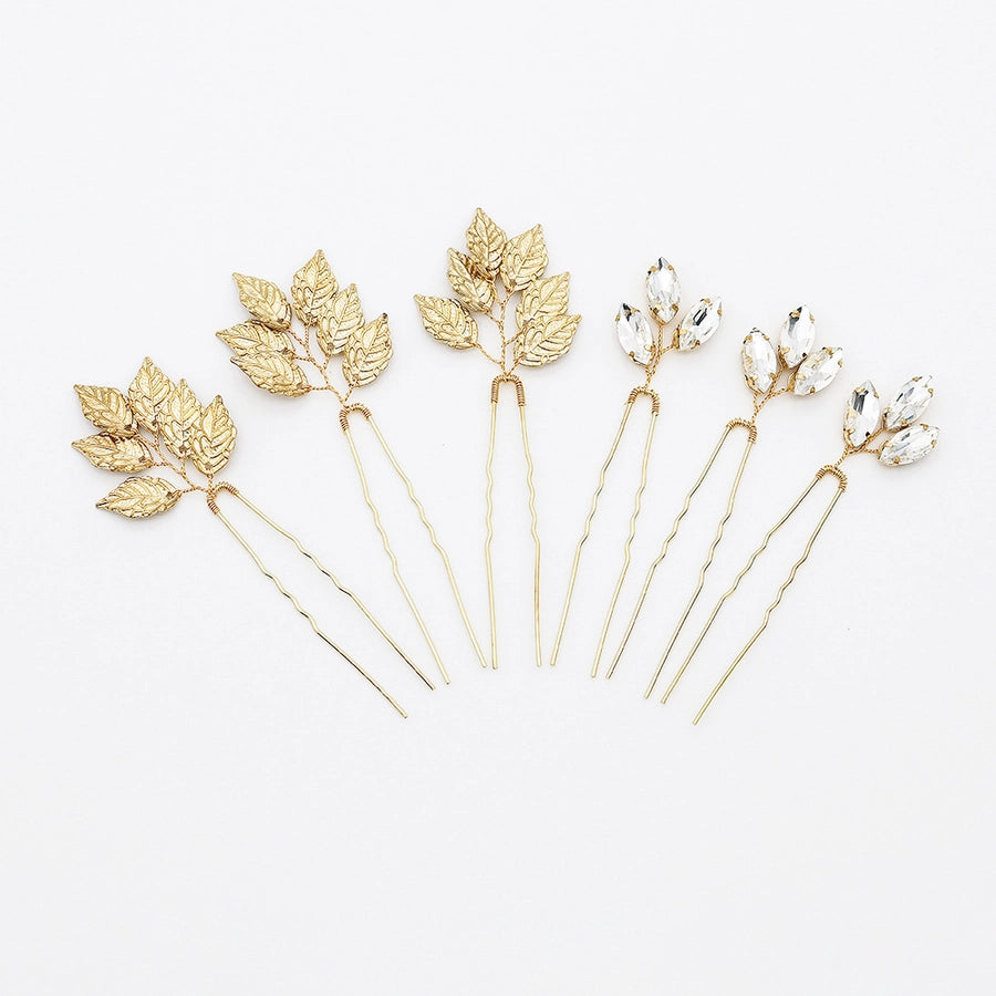 Antique U-shaped Hairpin Hair Accessories Simple Rhinestone Pin Hairpin Photography Portrait High-end Hair Hairpin