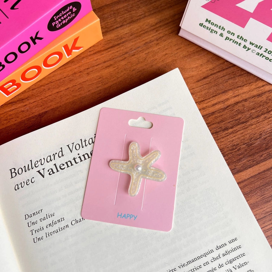 Women's Marine Style Starfish Fish Arylic Hair Clip