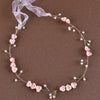 bridal headdress pearl three-petal flower handmade headband