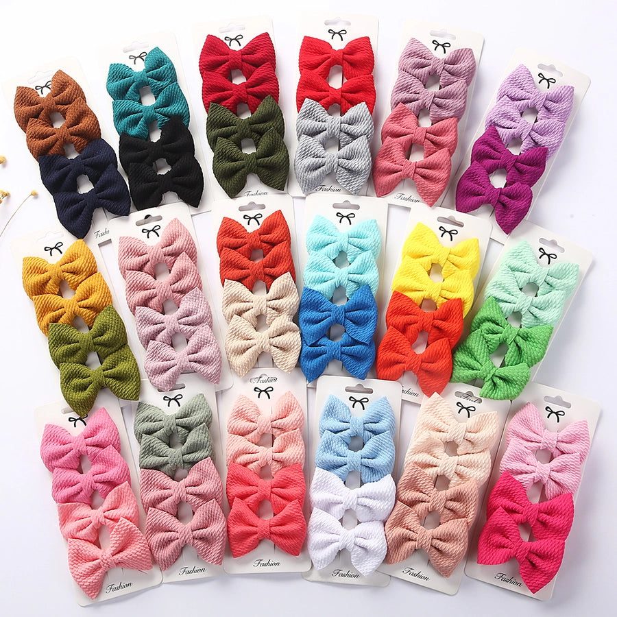 girl's simple style bow knot cloth braid hair band