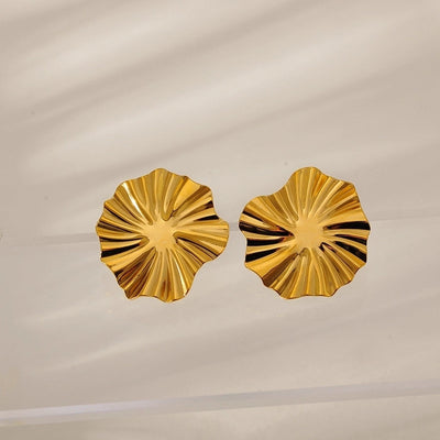 1 Pair Elegant Classic Style Geometric Circle Flower 304 Stainless Steel Ear Studs