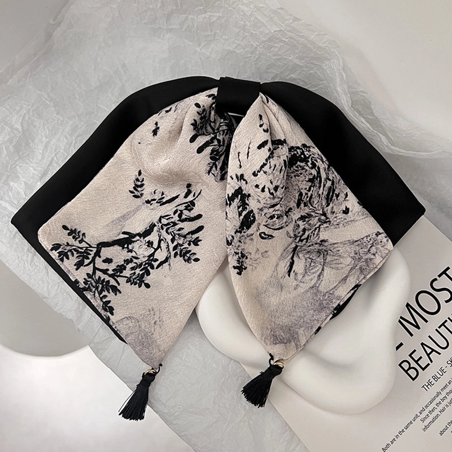 Women's Chinoiserie Color Block Printing Hair Band