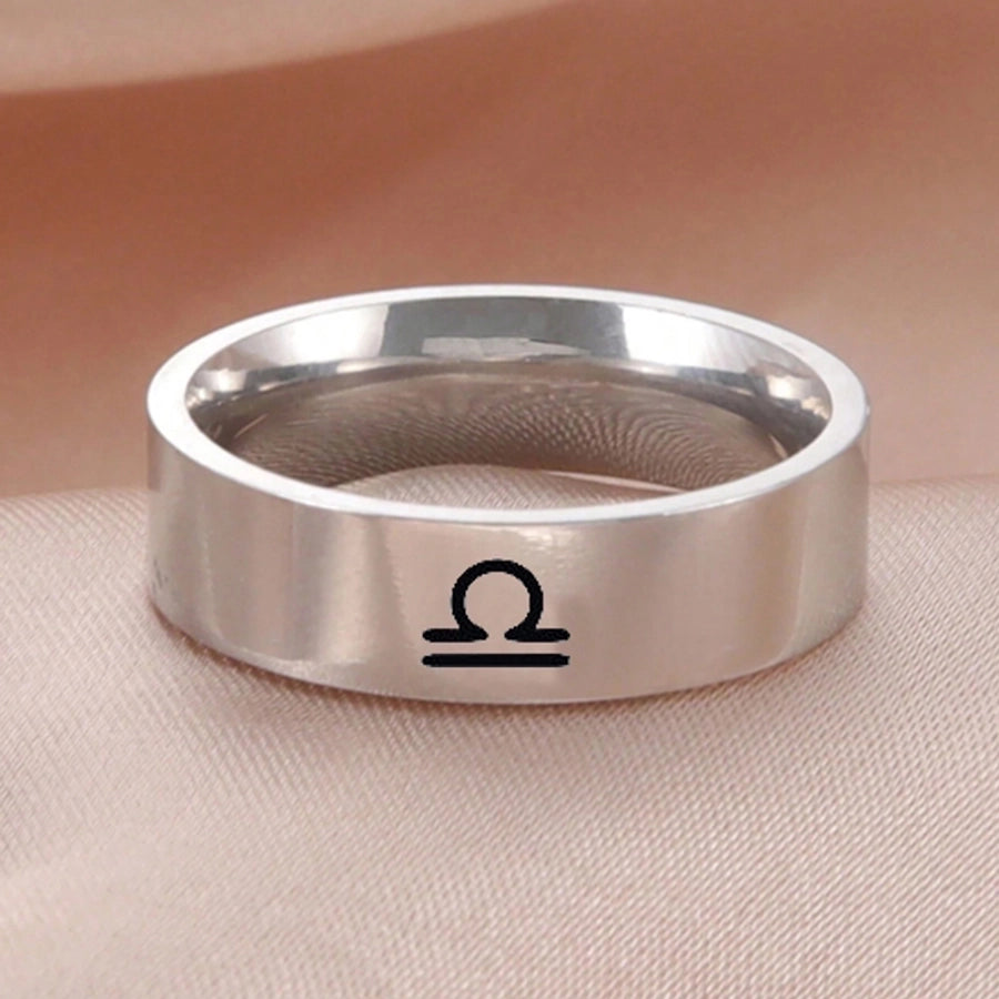 Jewelry French Style Simple Style Commute Constellation 304 Stainless Steel Rings