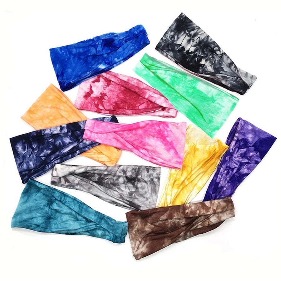 Women's Men's Casual Simple Style Gradient Color Flower Cloth Hair Band