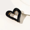 Women's Handmade Sweet Heart Shape Alloy Acetic acid sheets Heart Hair Claws