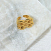 Jewelry Fashion Modern Style Classic Style Solid Color 304 Stainless Steel 14K Gold Plated Plating Open Rings