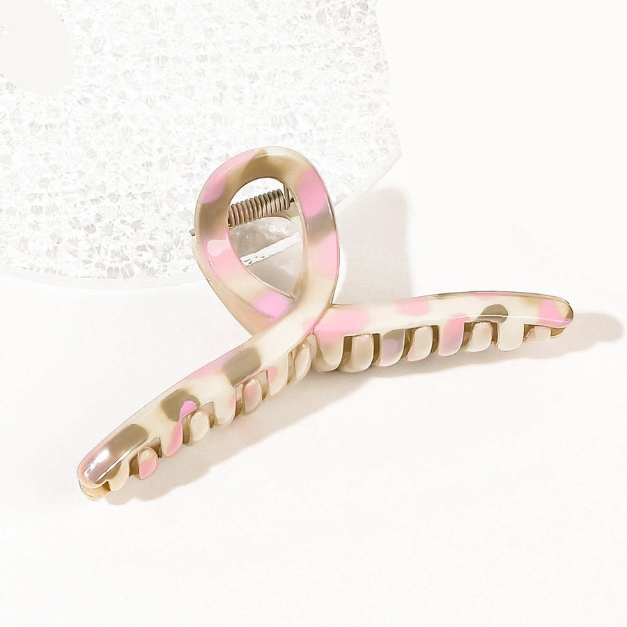 Women's Simple Style Commute Color Block Resin Painted Handmade Hollow Out Hair Claws