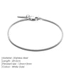 Hip-Hop Simple Style Geometric 304 Stainless Steel 18K Gold Plated White Gold Plated Bracelets In Bulk