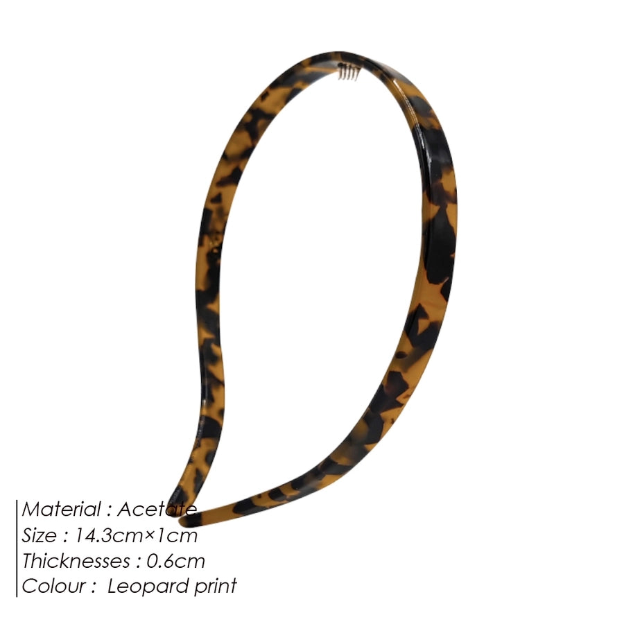 Women's Vintage Style Artistic British Style Leopard Acetic acid sheets Hair Band
