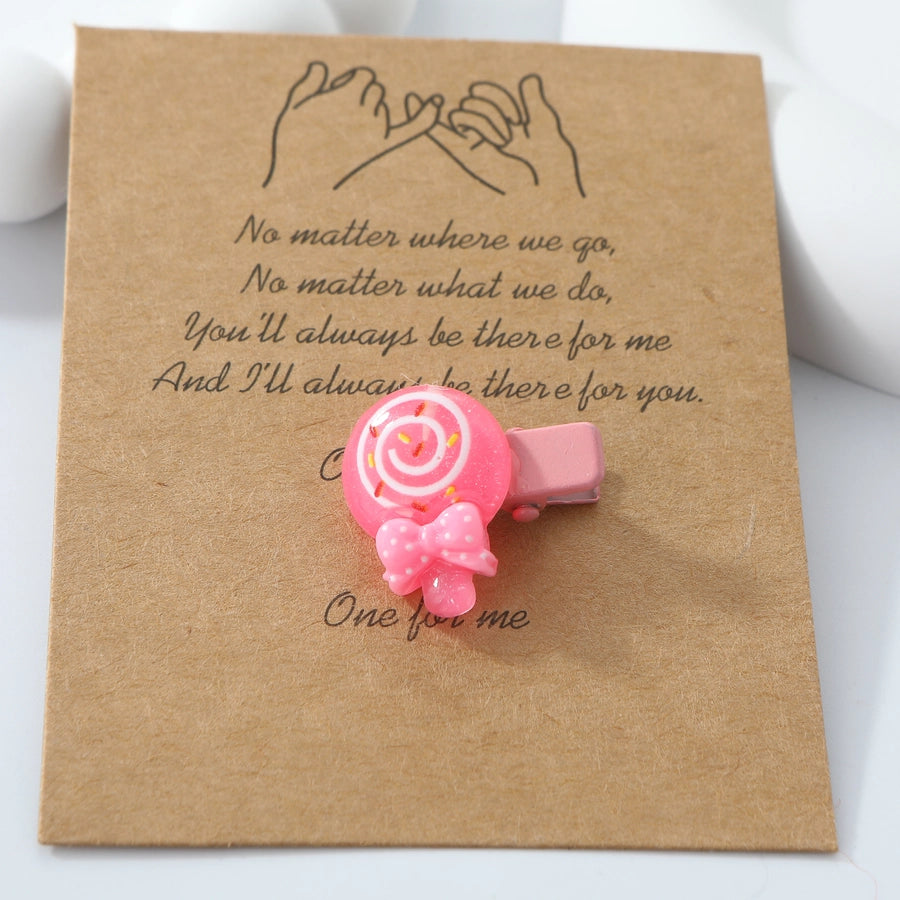 Women's Cute Color Block Resin Inlay Resin Hair Clip