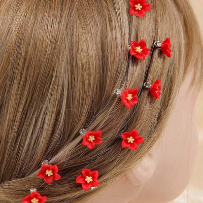 Children's Flower Small Grab Hair Accessories Girl's Braided Hair Buckle Head Flower Little Girl's Mini Grab Small Hairpin Headwear