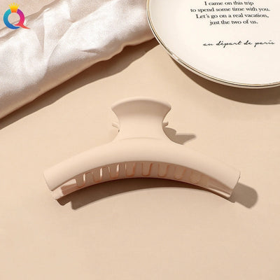 fashion solid color plastic metal hair claws 1 piece
