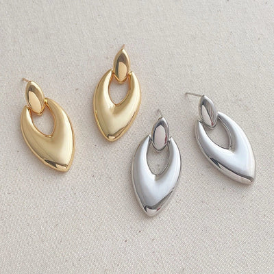 1 Pair Streetwear Geometric Alloy Copper 18K Gold Plated Drop Earrings