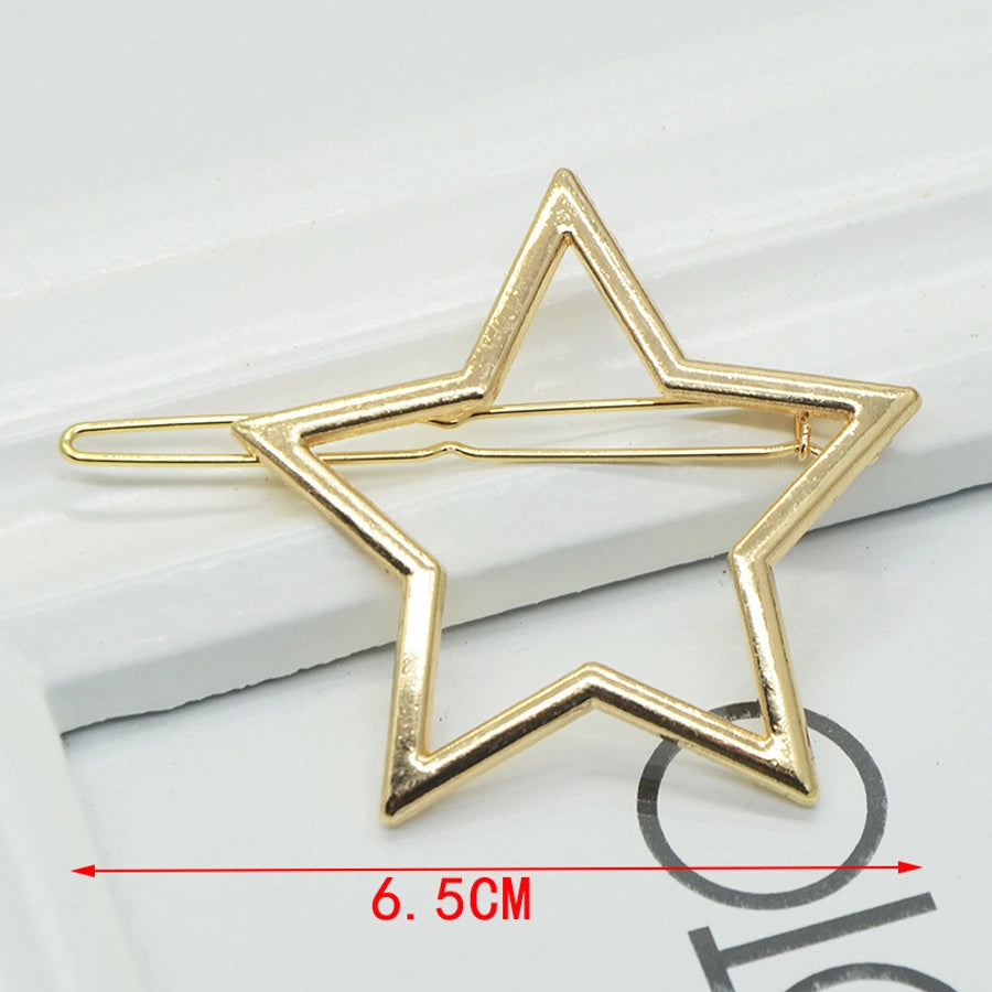 fashion geometric metal plating hair clip