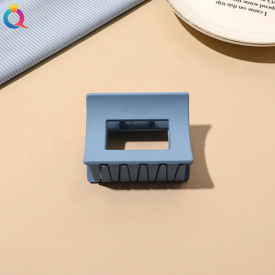 fashion solid color plastic metal hair claws 1 piece