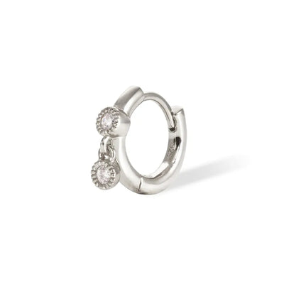 1 Piece 1 Pair 925 Sterling Silver Solid Color Zircon 18K Gold Plated White Gold Plated Earrings