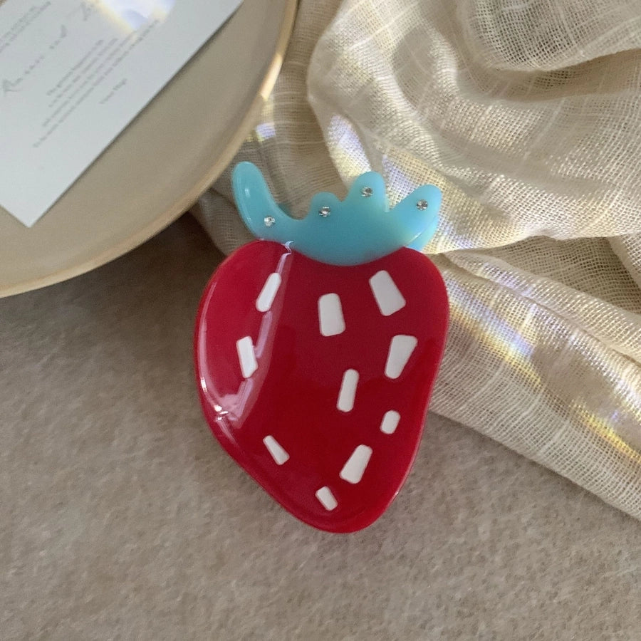 Women's Cute Strawberry Acetic acid sheets Hair Claws