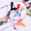 cute solid color alloy cloth hair clip 1 piece