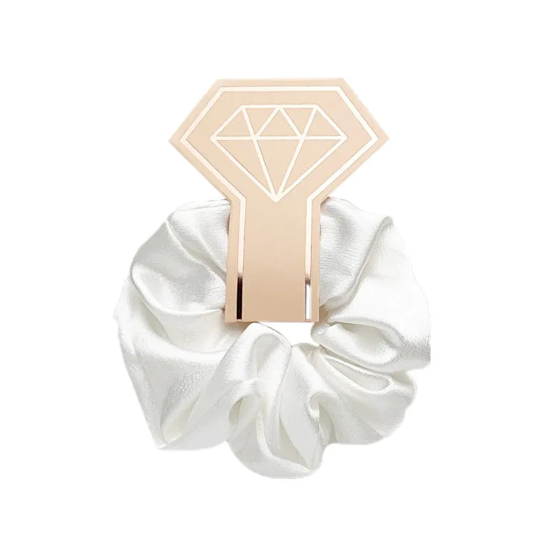 Women's Casual Simple Style Streetwear Solid Color satin Rib-Knit Hair Tie