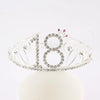 New Birthday Crown  60 Digital Birthday Headband Bridal Banquet Rhinestone Hair Accessories Alloy Headband Women