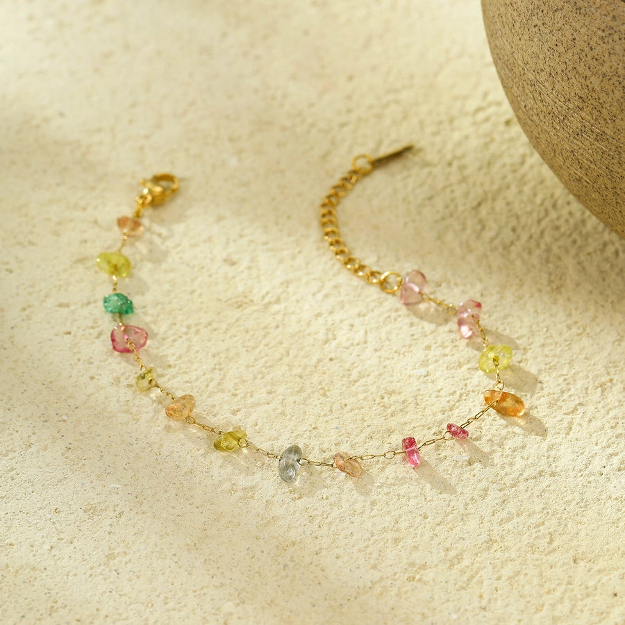 Jewelry Lady Geometric 304 Stainless Steel Natural Stone Plating Jewelry Set