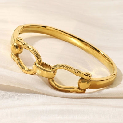 Simple Style Classic Style Solid Color Titanium Steel Bangle In Bulk