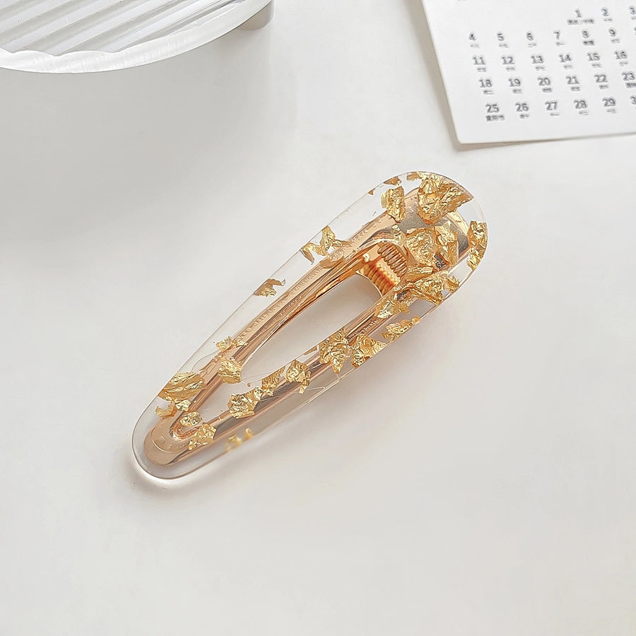 simple style leopard arylic hair clip