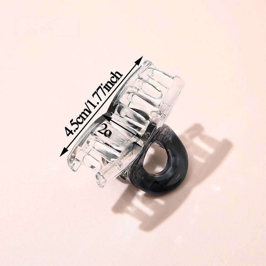 Gradient Small Grab Clip Small Disc Hairpin Environmentally Friendly Acetic Acid Shark Clip Transparent Oval Hair Grab Children's Clip