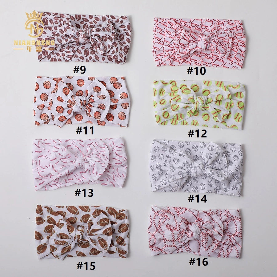 New  children's headdress jacquard soft hair tie bow hair band baby newborn headband baby hair band