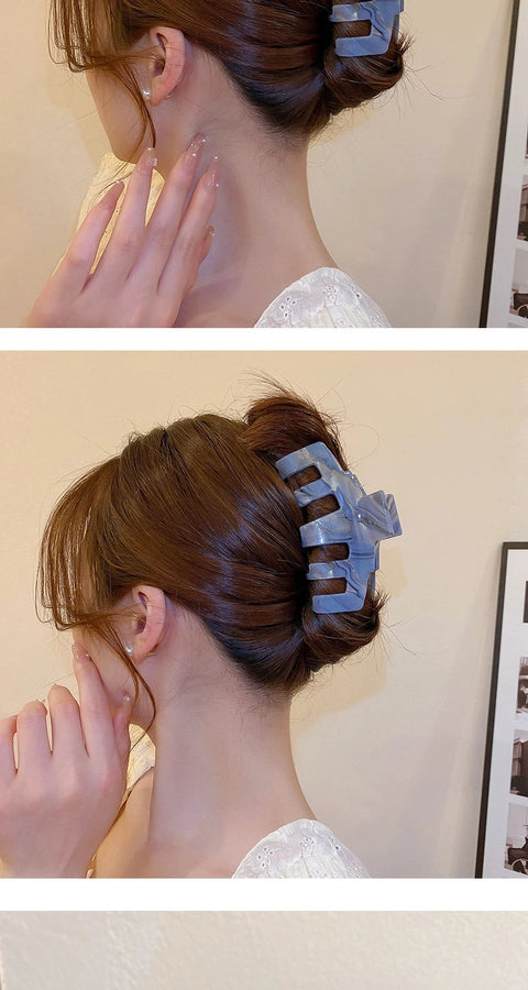 Korean Super Fairy High-end Acetic Acid Large Grab Clip Elegant Internet Celebrity Elegant Shark Clip Fashionable Simple Back Head Hairpin