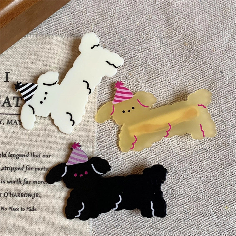 Women's Cartoon Style Cute Dog Arylic Hair Clip