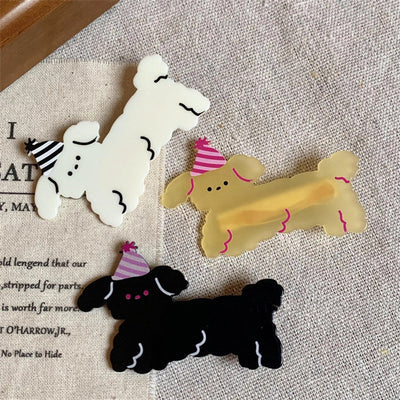 Women's Cartoon Style Cute Dog Arylic Hair Clip