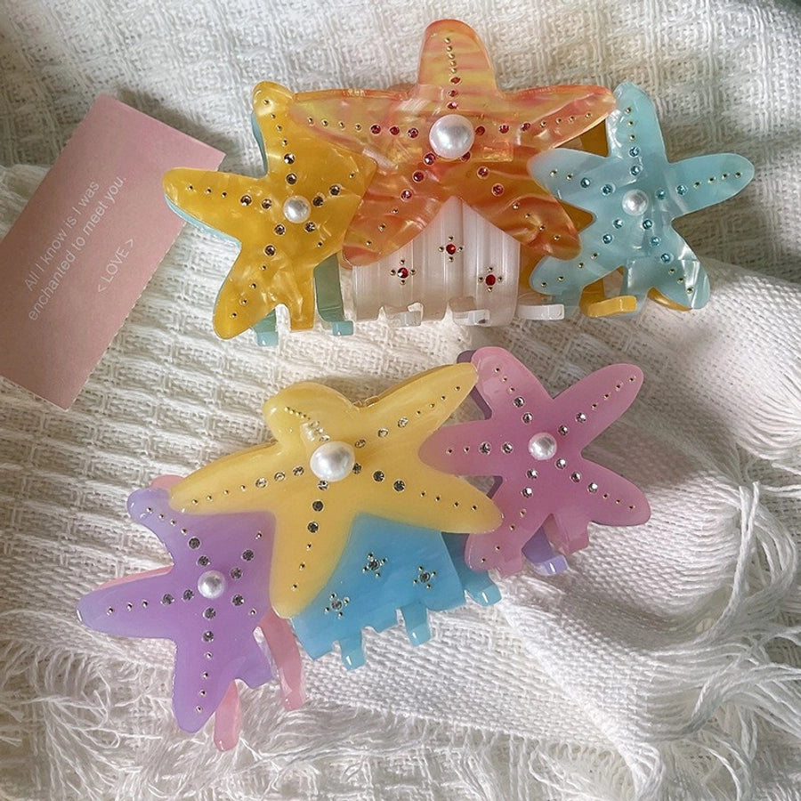 Women's Lady Star Acetic acid sheets Hair Claws