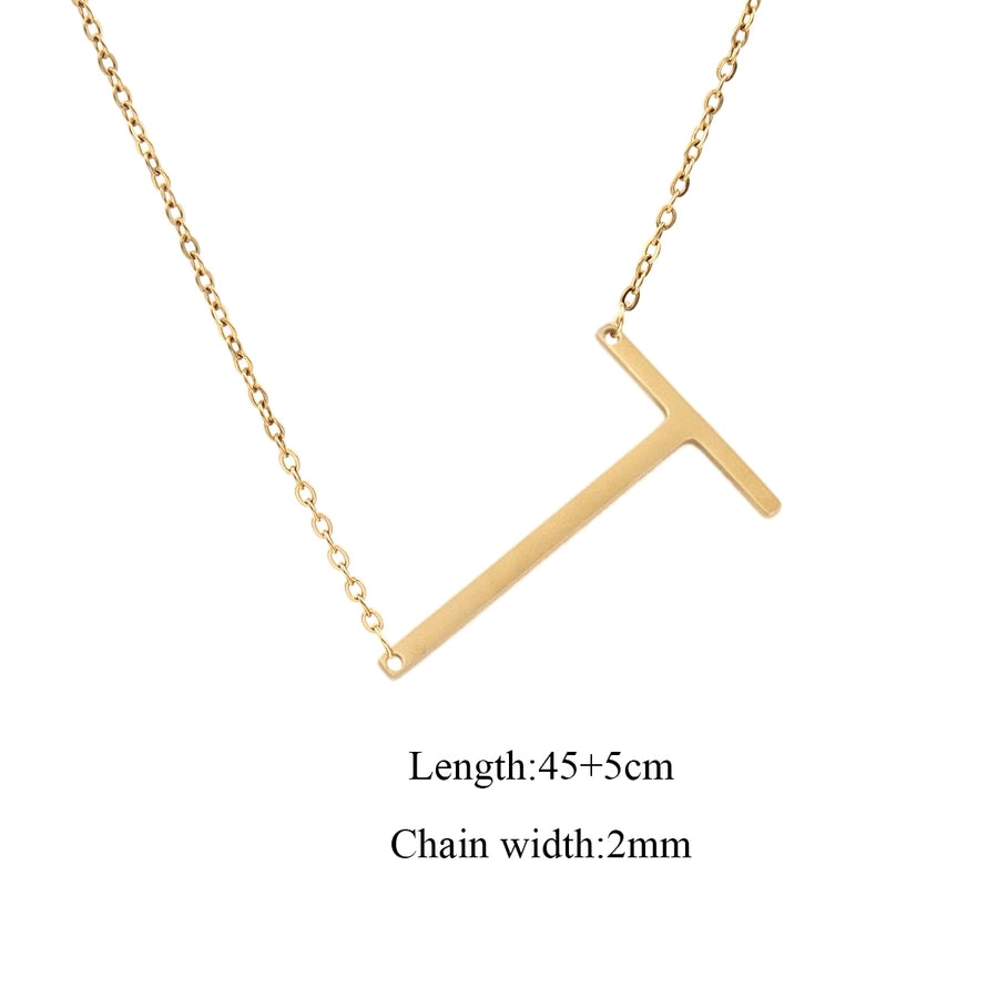 Jewelry Elegant Simple Style Classic Style Letter 201 Stainless Steel 304 Stainless Steel Pendant Necklace