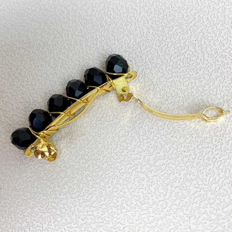 simple style irregular alloy crystal patchwork hair clip