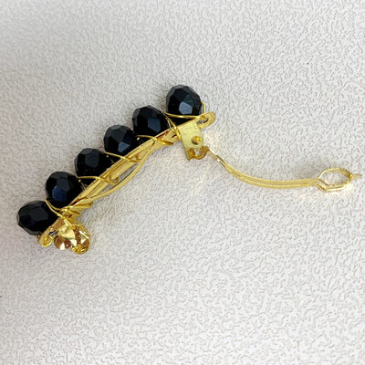 simple style irregular alloy crystal patchwork hair clip